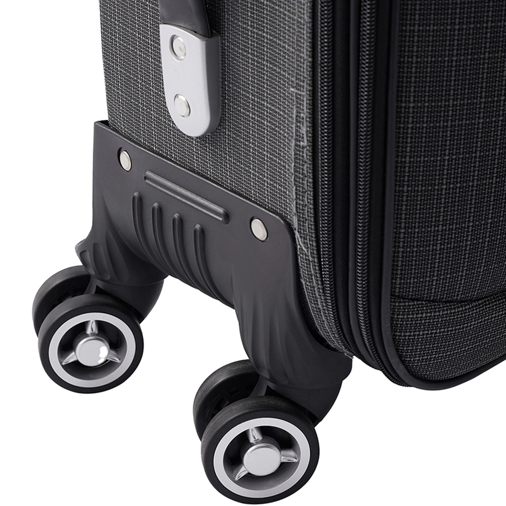H&O Direct 20inch Grey Softshell Luggage with Combination Lock Image 4