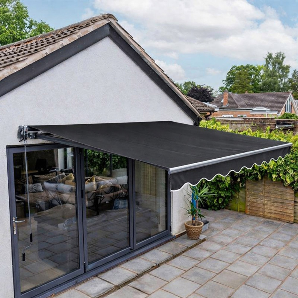 Jack Stonehouse Black Manual Awning 2.5 x 2m Image 1