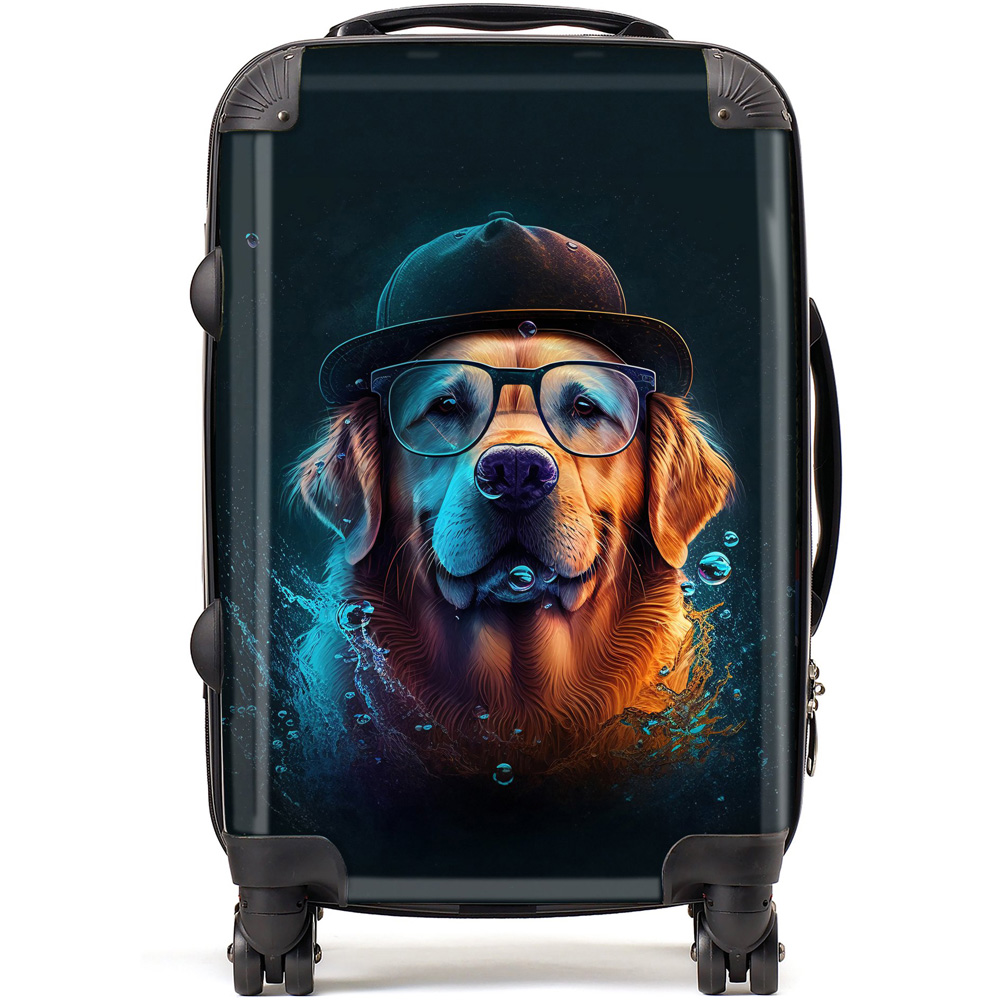 Warren Reed Designer Cabin Jack Russell Dog Splashart Suitcase Image 1