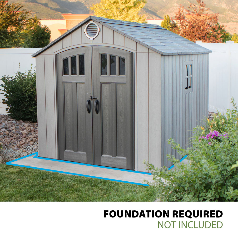 Lifetime Products 8 x 10ft Double Door Garden Storage Shed Image 8