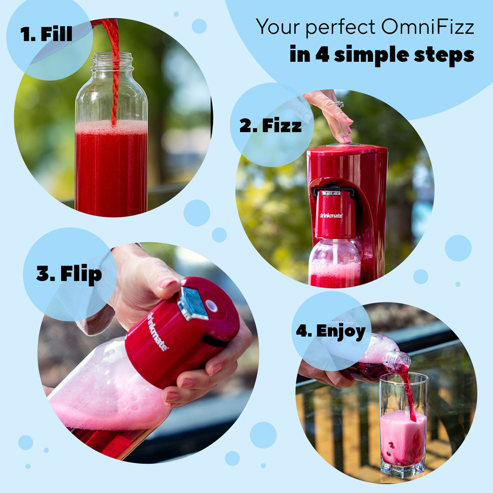Drinkmate OmniFizz 410-03-00 Royal Red Soda Maker Machine Image 5
