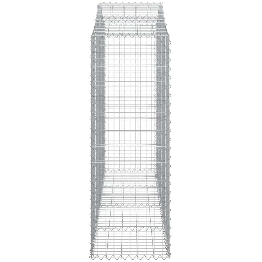 vidaXL Silver Galvanised Iron Arched Gabion Basket 200 x 50 x 140/160cm 12 Pack Image 3