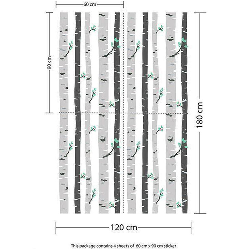 Walplus Vetiver Birch Tree Self-Adhesive Decal Wallpaper Image 5