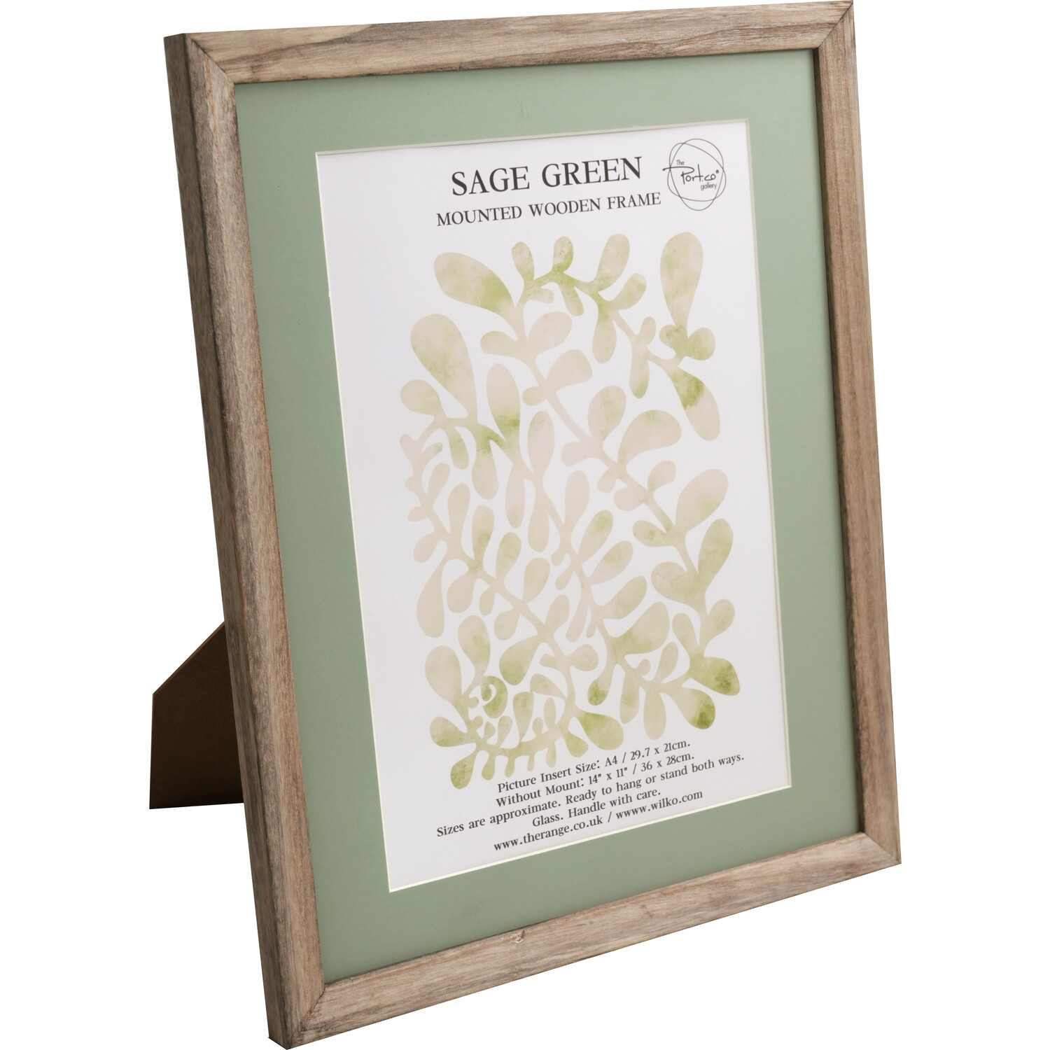 Sage Green Mounted Wooden Photo Frame Green A4 Image 2