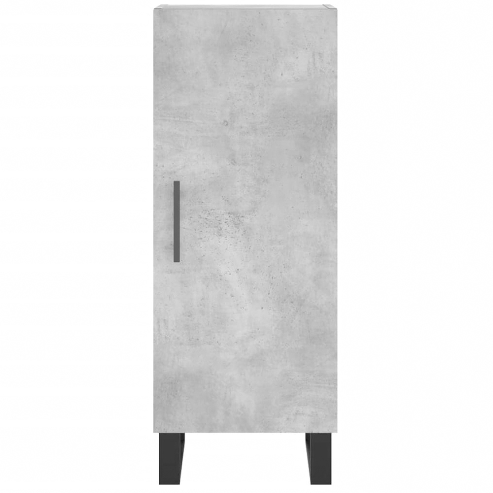 vidaXL Single Door Concrete Grey Wooden Sideboard Image 6
