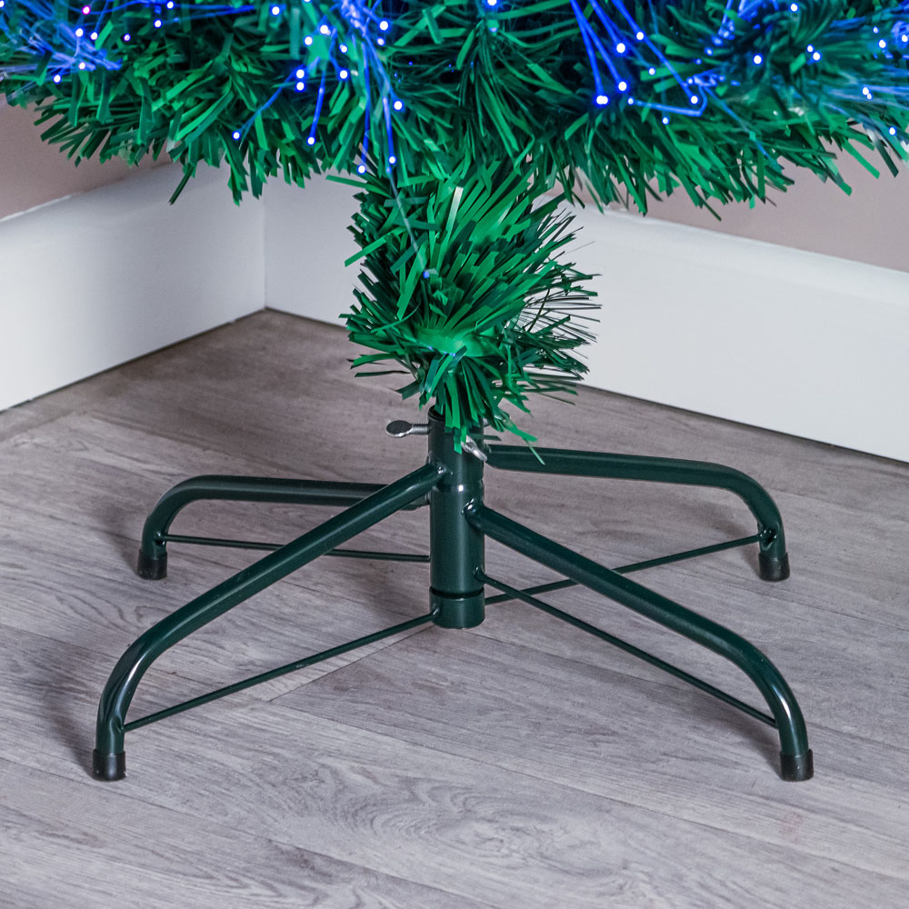 The Christmas Centre Warm White LED Green Pin Prick Fibre Optic Artificial Xmas Tree 5ft Image 5
