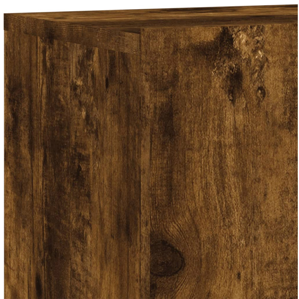 vidaXL 2 Door Smoked Oak Wall Mounted TV Cabinet Image 9