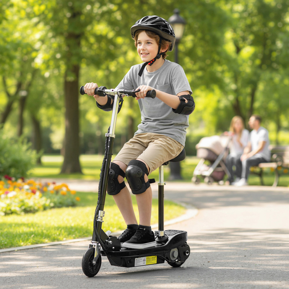 Tommy Toys Black Foldable Powered Kick Scooter 120W Image 2
