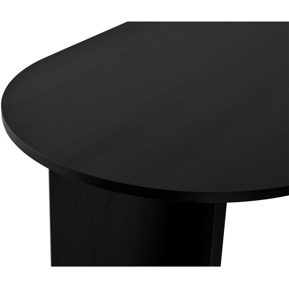 Decortie Sablin 6 Seater Black Wood Dining Table Image 5