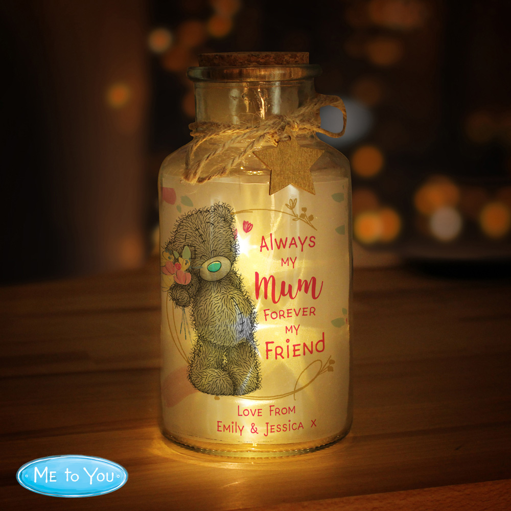Personalised Memento Personalised Me To You Forever My Friend LED Glass Jar Image 3