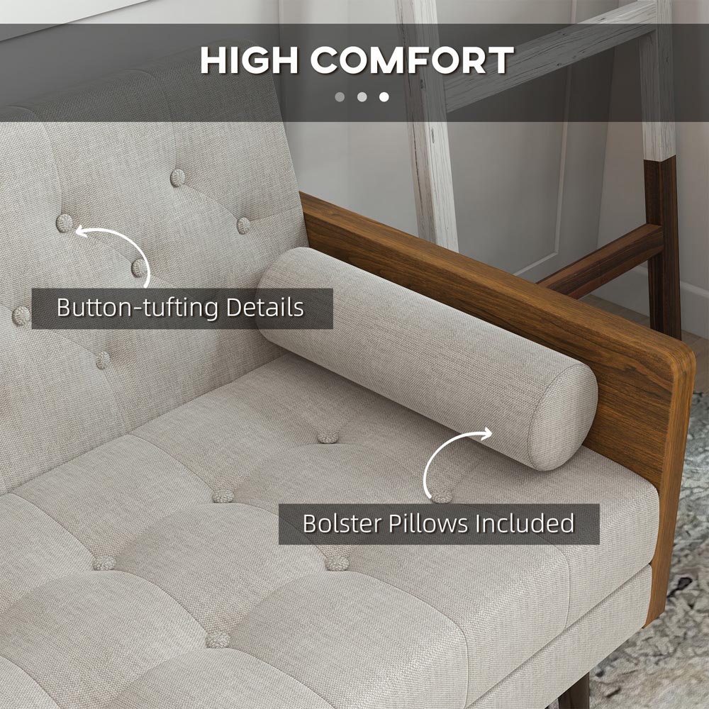 Portland Single Beige Sofa Bed Image 6