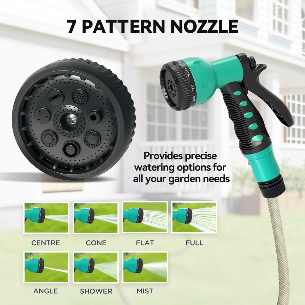Outsunny Black Retractable Hose Reel Wall Mounted with Lock 20m Image 5