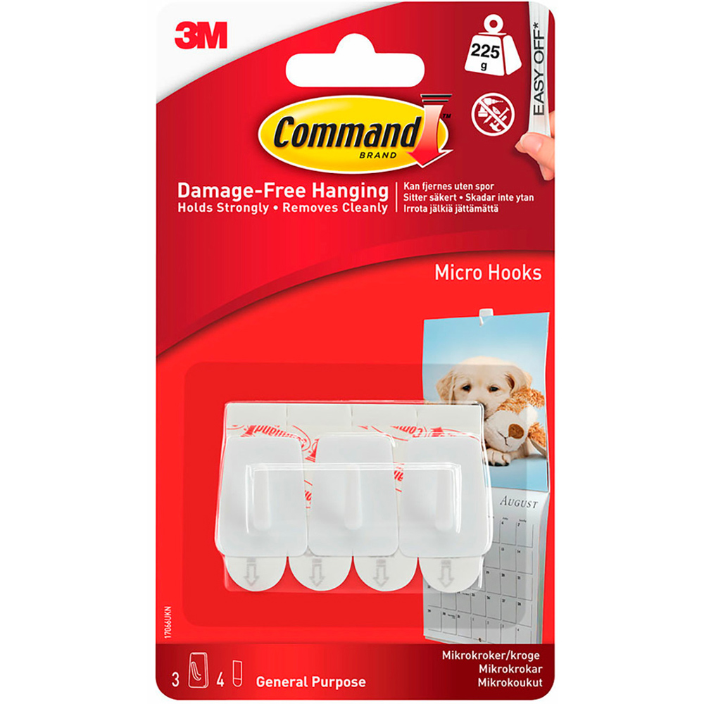 Command White Damage Free Micro Hooks Image 1