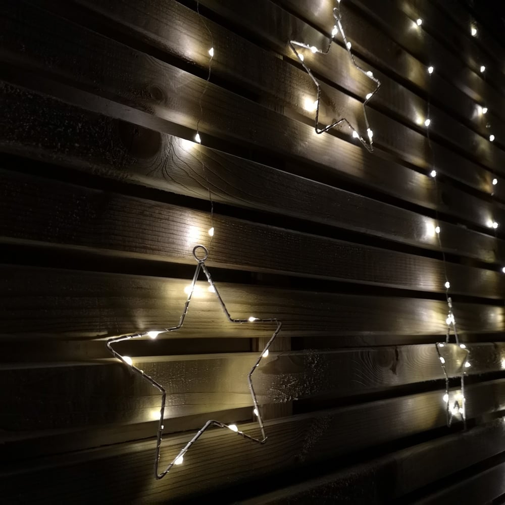Samuel Alexander 140 Warm White LED Star Curtain Lights Image 2