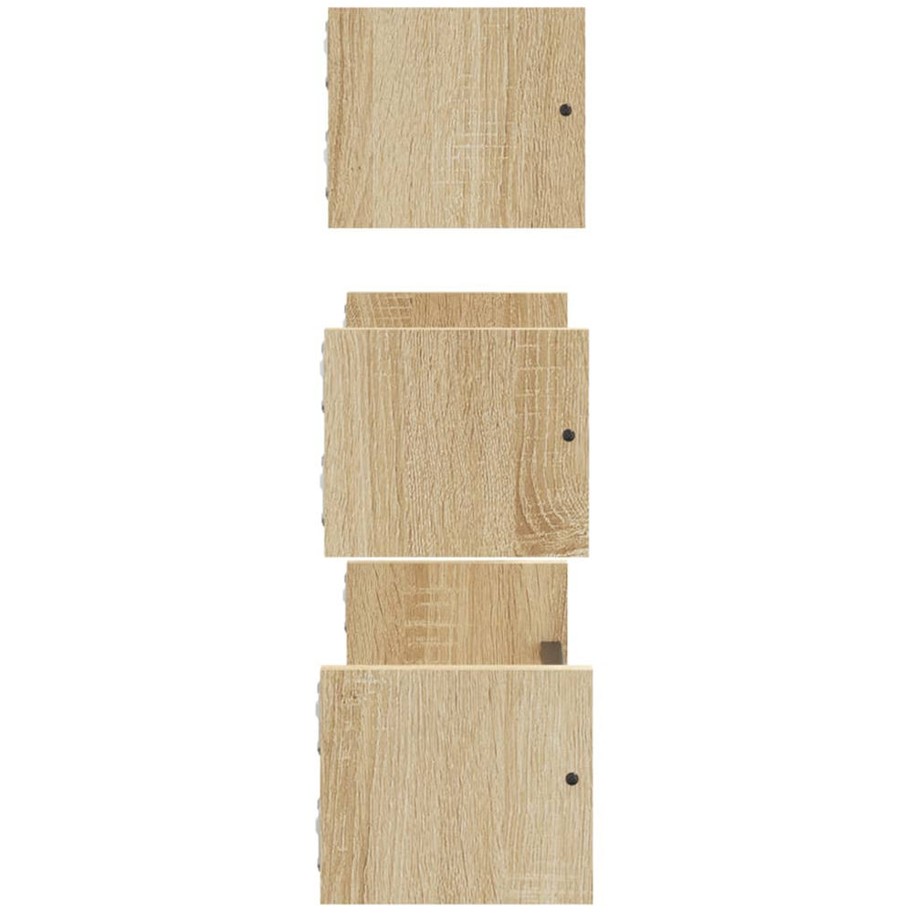 vidaXL Sonoma Oak Wall Shelf Set of 3 Image 4