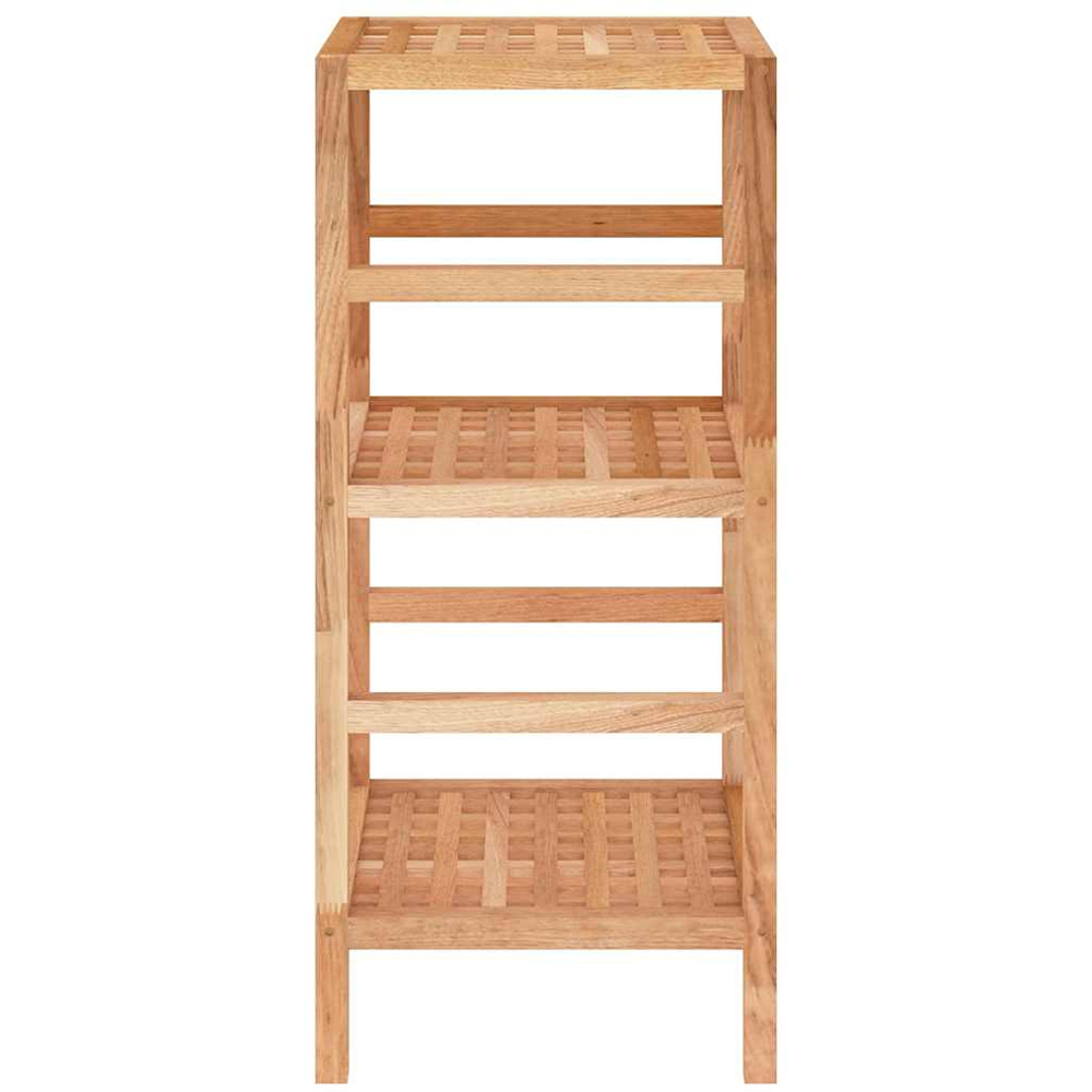 vidaXL 2 Shelf Solid Wood Walnut Bathroom Shelf Image 4