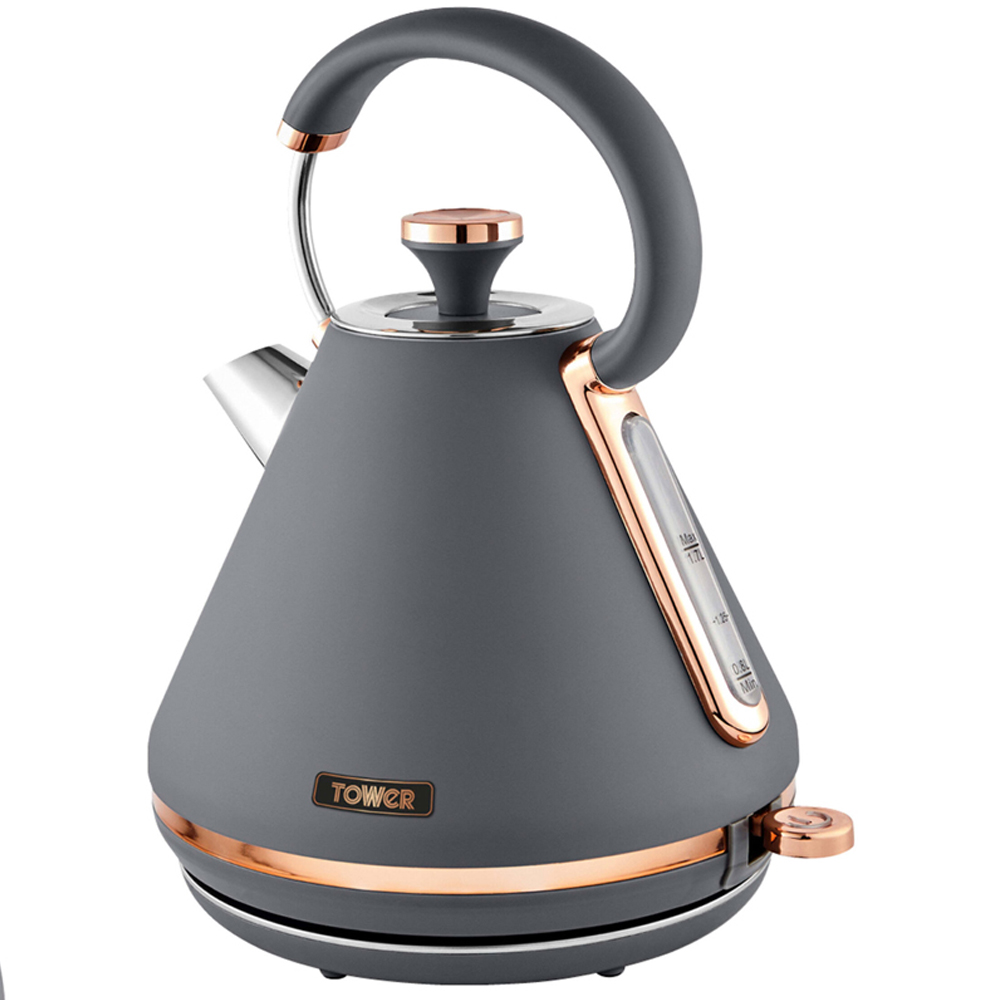 Tower T10044RGG Cavaletto Grey 1.7L Pyramid Kettle 3KW Image 3
