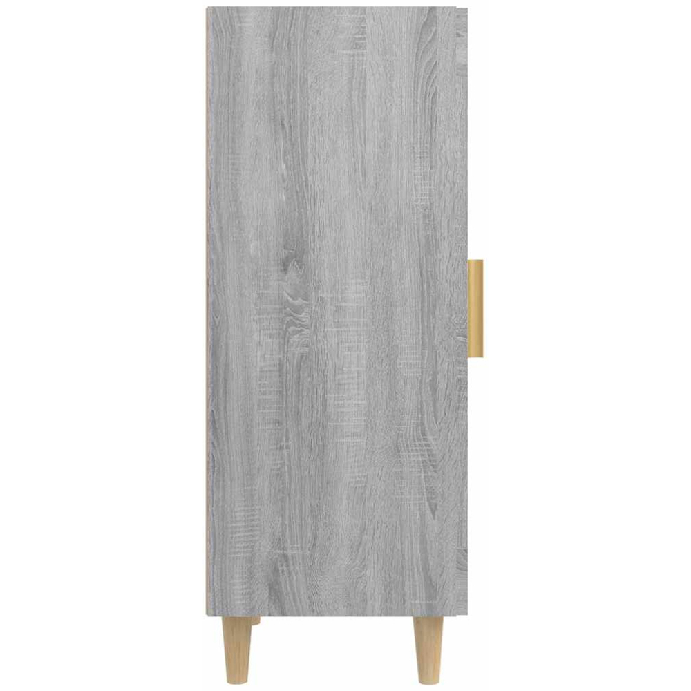 vidaXL Single Glass Door Grey Sonoma Wooden Sideboard Image 7