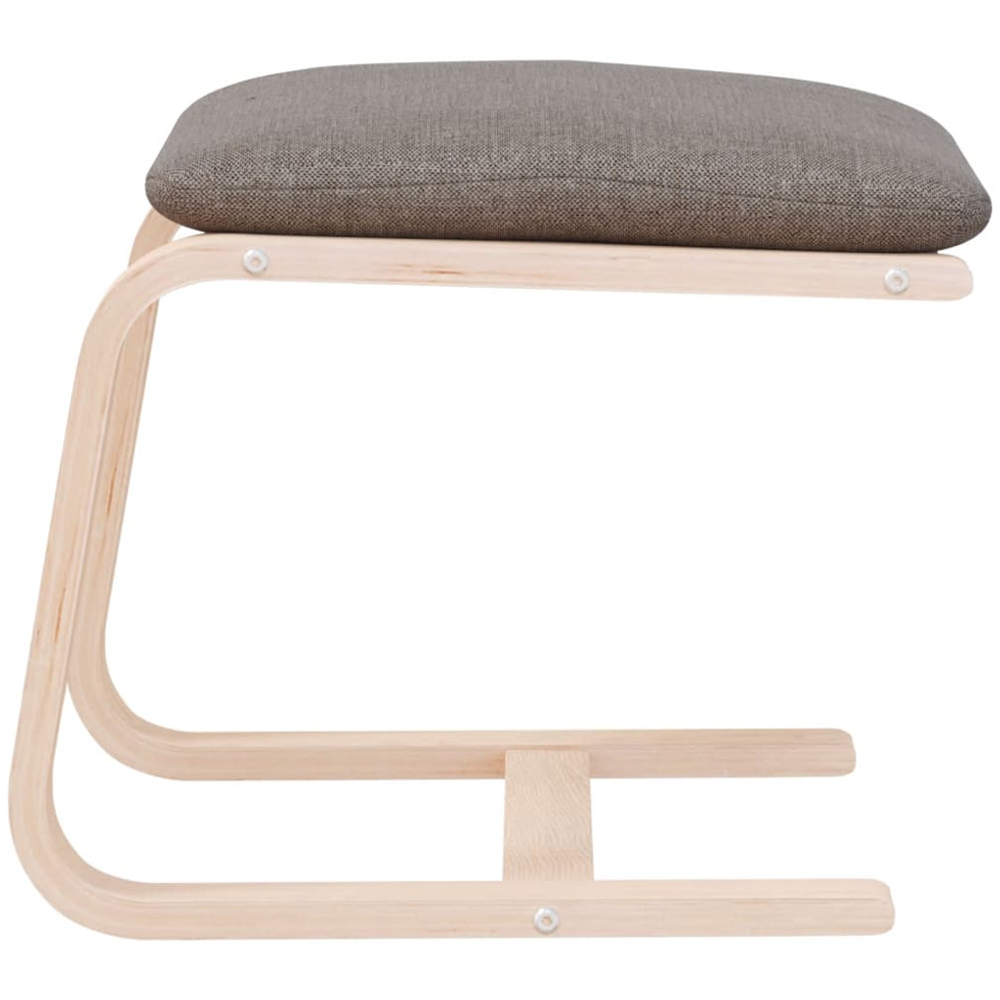 vidaXL Taupe Fabric Footstool Image 4