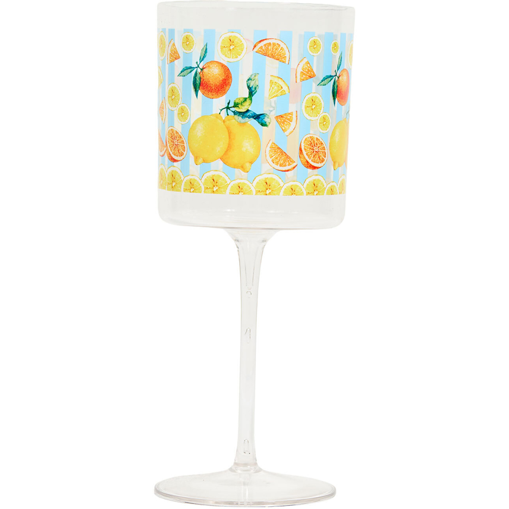 Pack of 4 La Bella Vita Print Wine Glasses Image 1