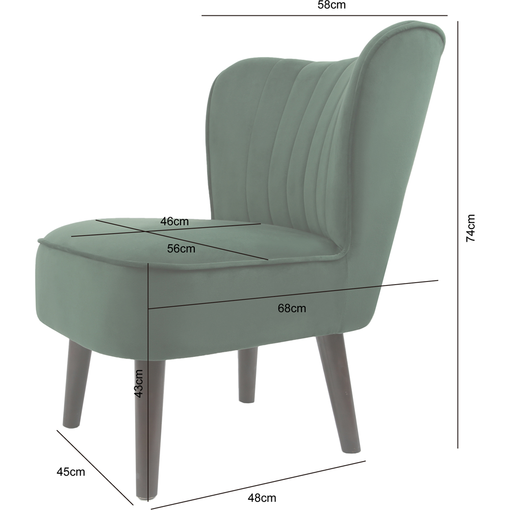 Shaun Green Velvet Accent Chair Image 9