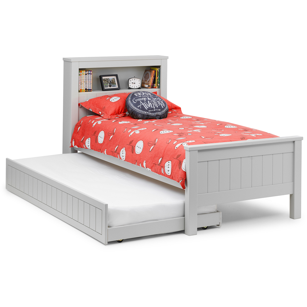 Julian Bowen Maine Dove Grey Bookcase Bed with Underbed Image 7