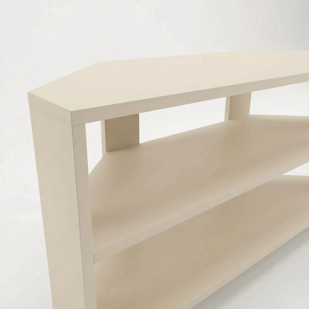 FWStyle Promo 2 Shelf Putty Corner TV Unit Image 4
