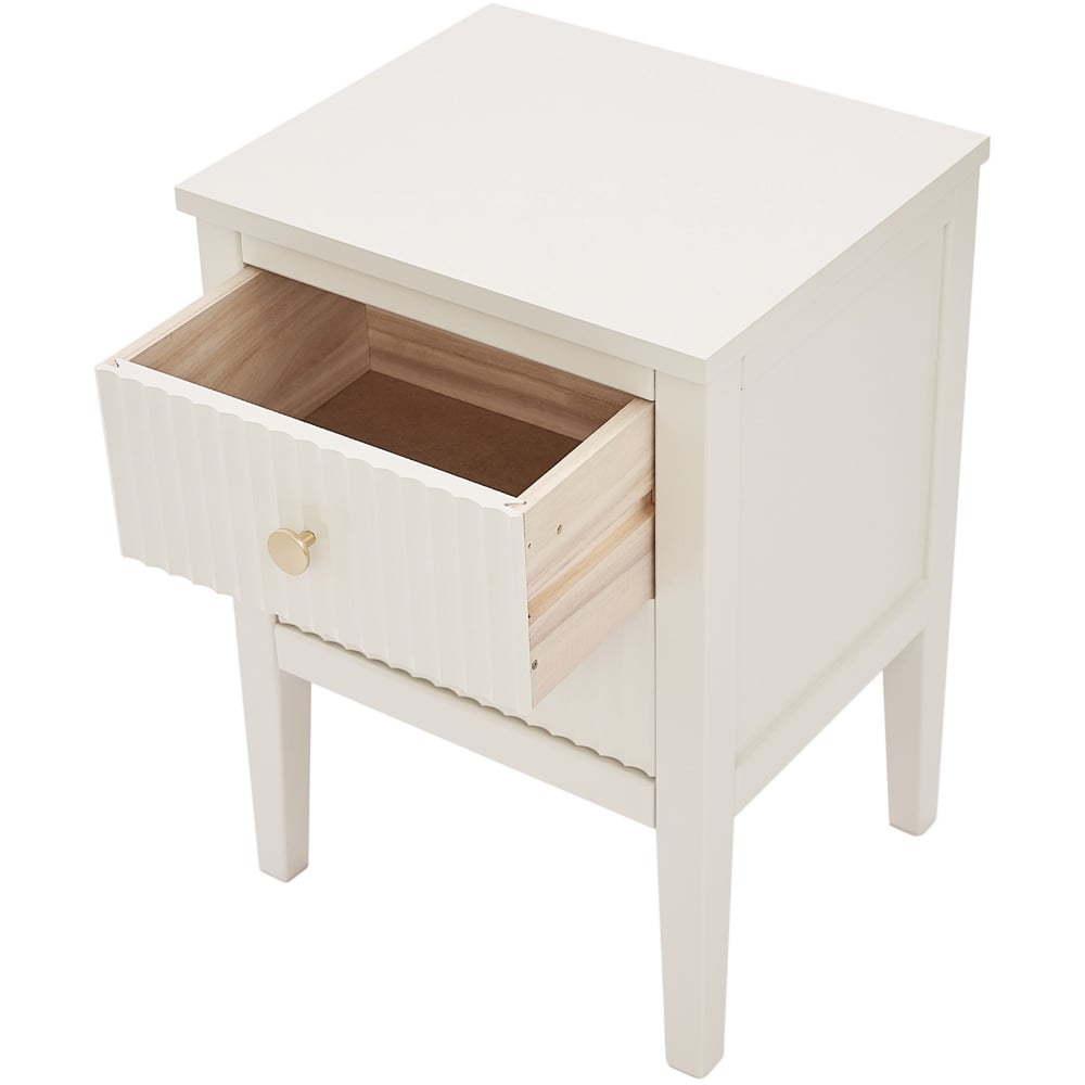 Bellaria 2 Drawer White Bedside Table Image 5