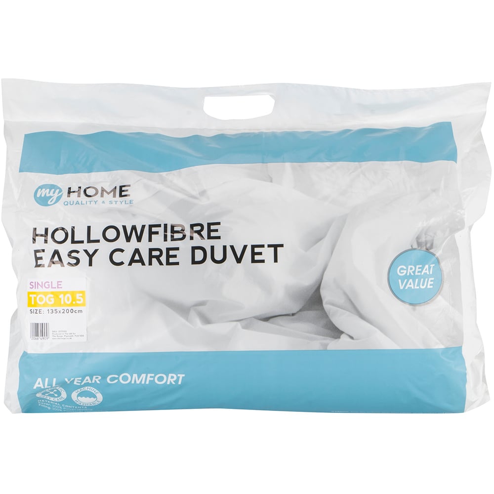 My Home Single White Duvet 10.5 Tog Image 1