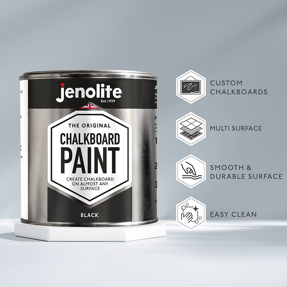 Jenolite Chalkboard Paint Black 500ml Image 6