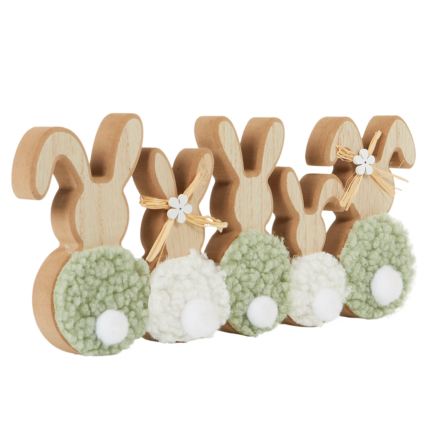 Row of Bunnies Ornament - Multicolour Image 2