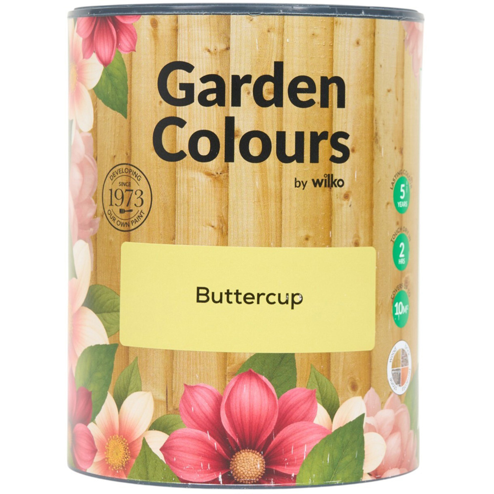Wilko Garden Colours Buttercup Wood Paint 1L Image 9
