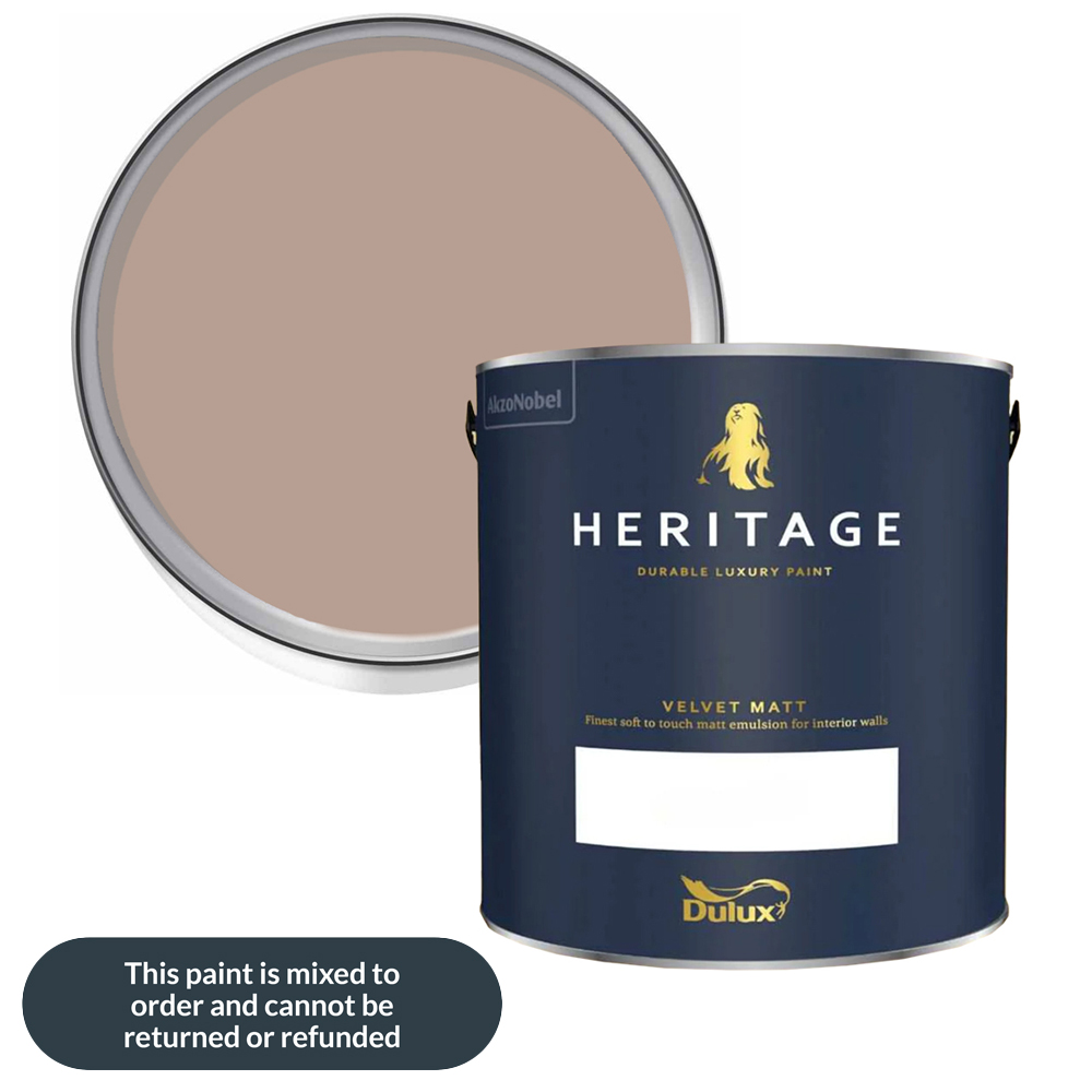 Dulux Heritage Walls and Ceilings Mid Umber Velvet Matt Emulsion Paint 2.5L Image 1