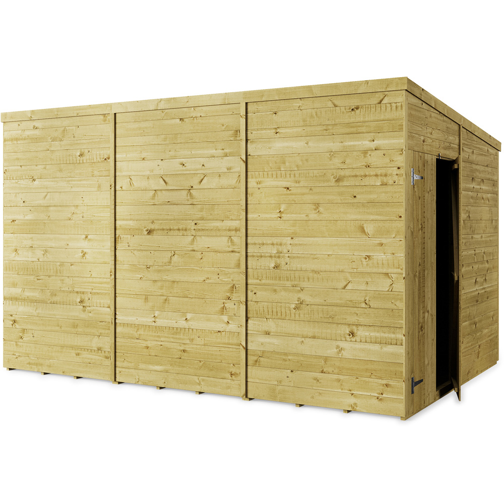 StoreMore 12 x 8ft Double Door Tongue and Groove Pent Shed Image 2