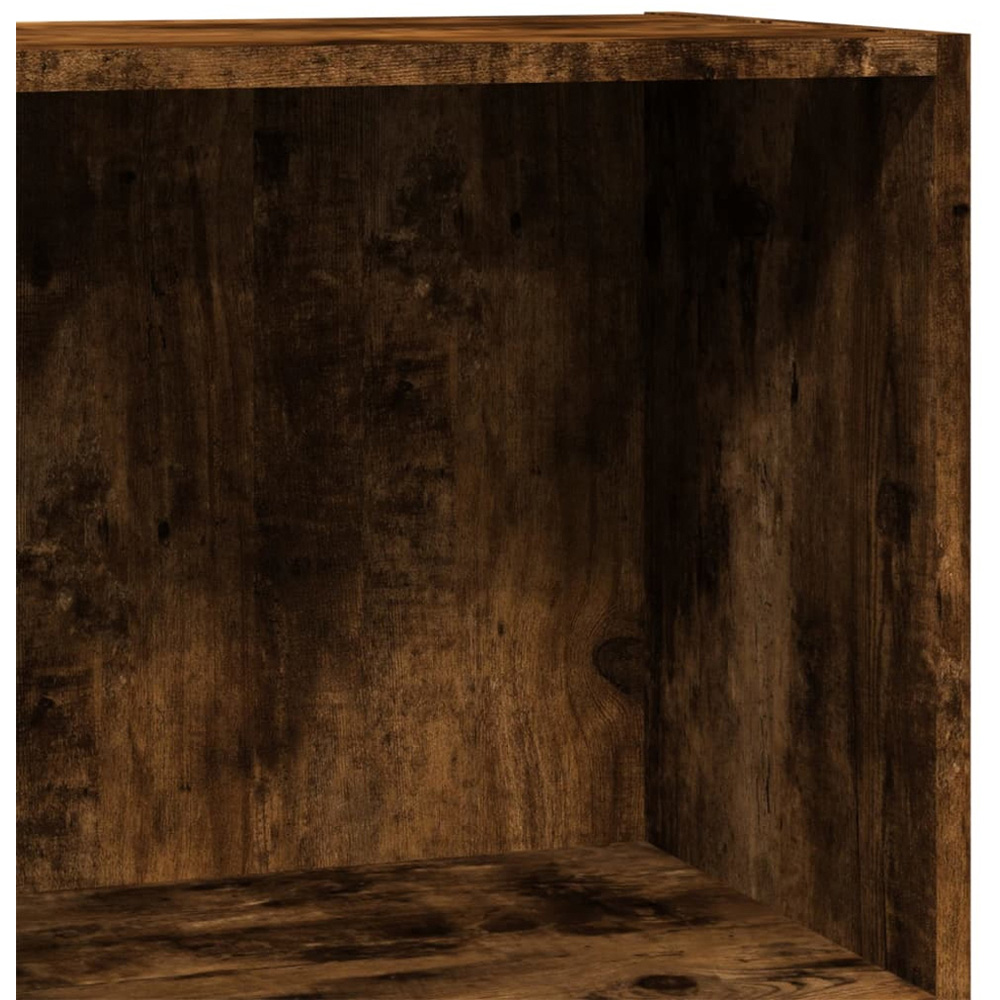 vidaXL 2 Shelf Smoked Oak Bookcase Image 6