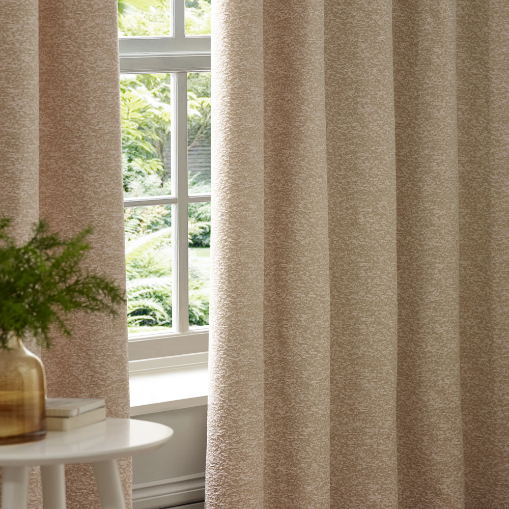 Paoletti Galaxy Blush Fully Lined Velvet Eyelet Curtains 117 x 137cm Image 4