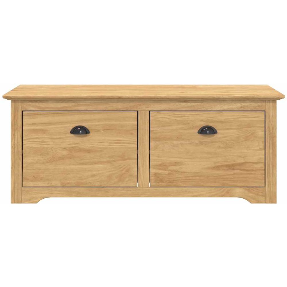 vidaXL 2 Drawer Honey Brown Storage Bench with Seat Image 5