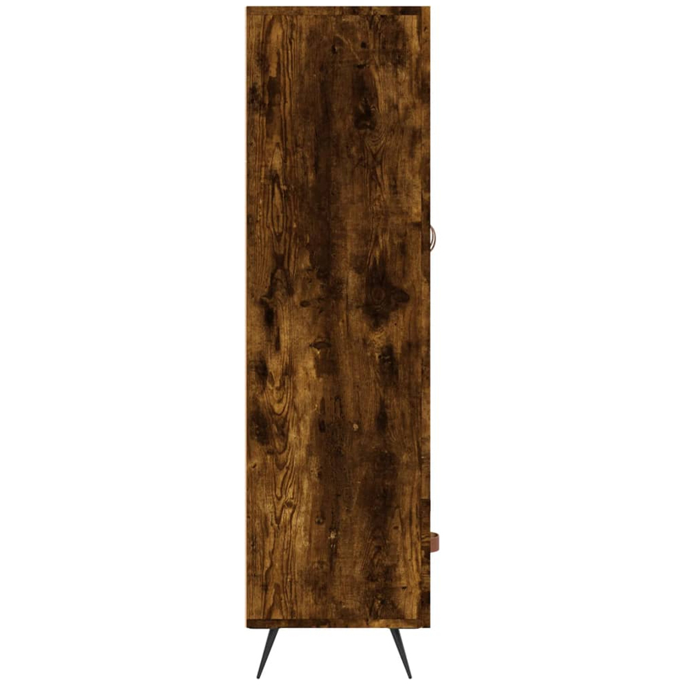 vidaXL 2 Door Single Drawer Smoked Oak Highboard Image 7
