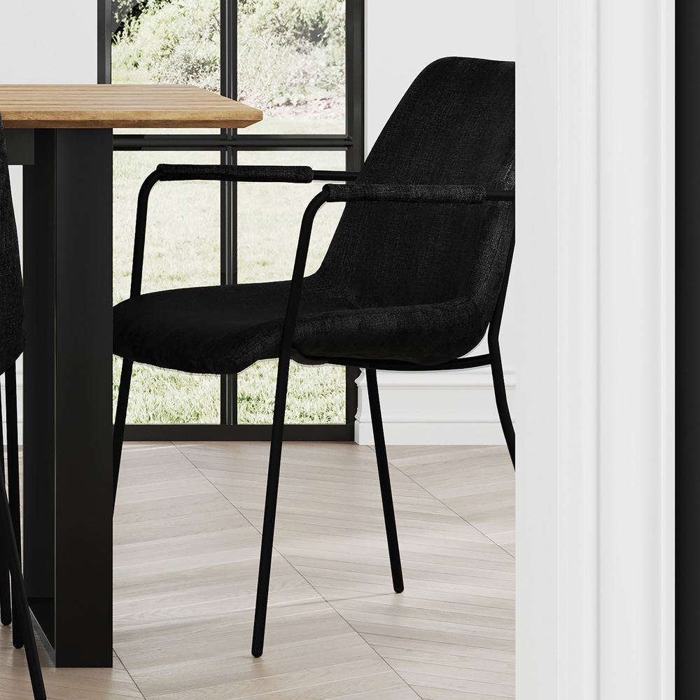 LPD Home Carlo Black Dining Chair Set of 2 Image 1
