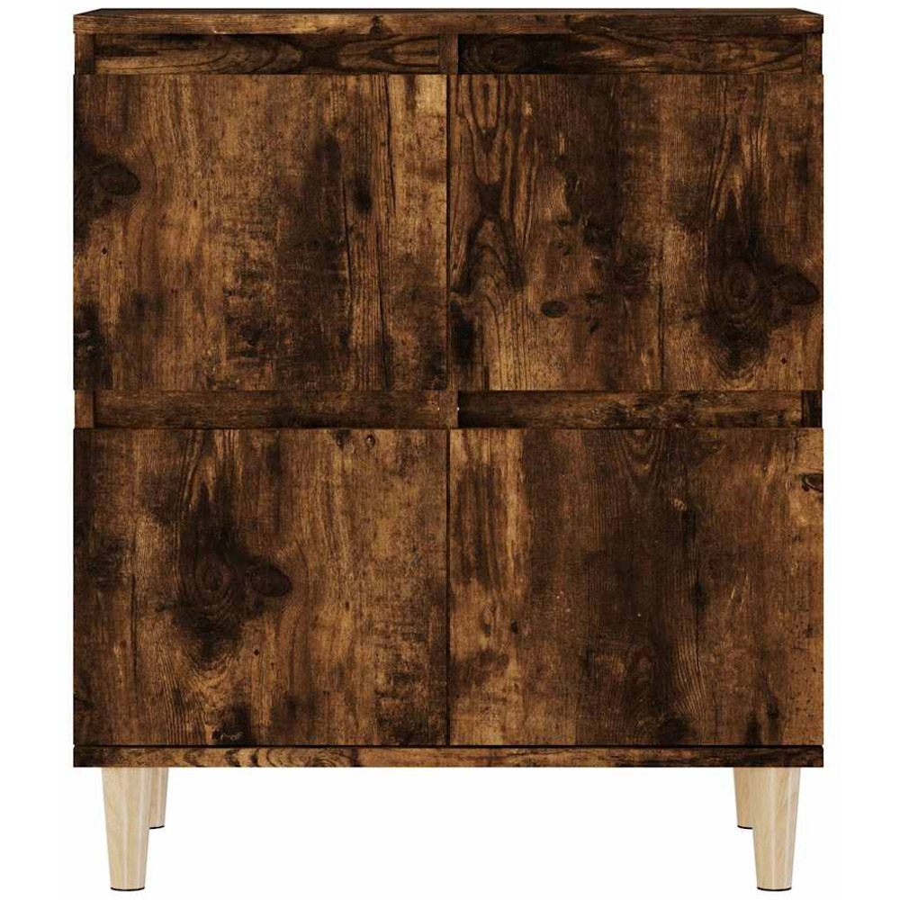 vidaXL 4 Door Smoked Oak Sideboard Set of 2 Image 7