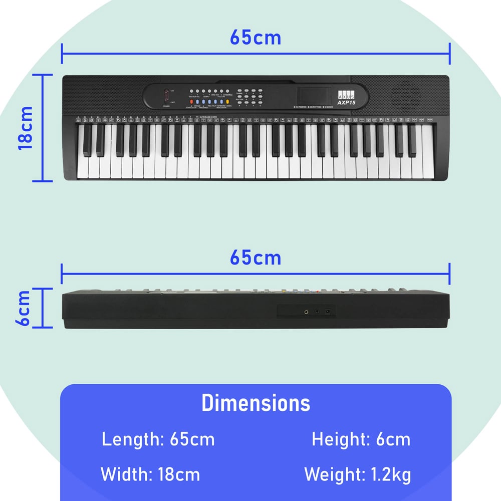 Axus AXP15 Beginner Keyboard Piano Image 6