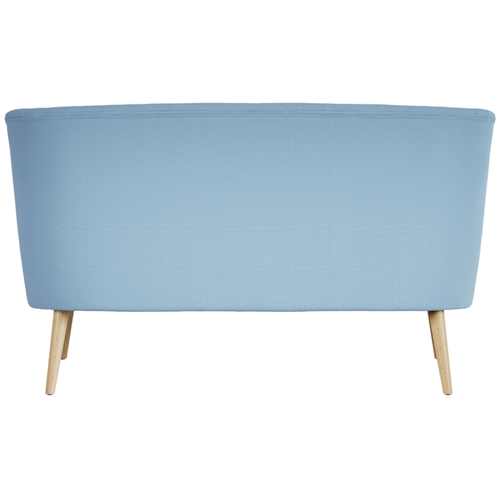 Beau 2 Seater Blue Blonde Wood Sofa Image 5