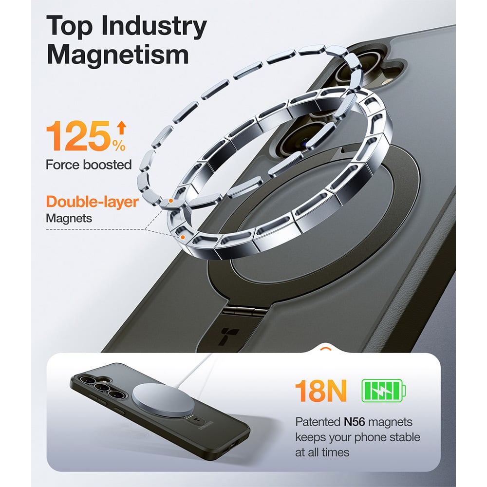 Torras Ostand Black Samsung S25 Phone Case Image 2