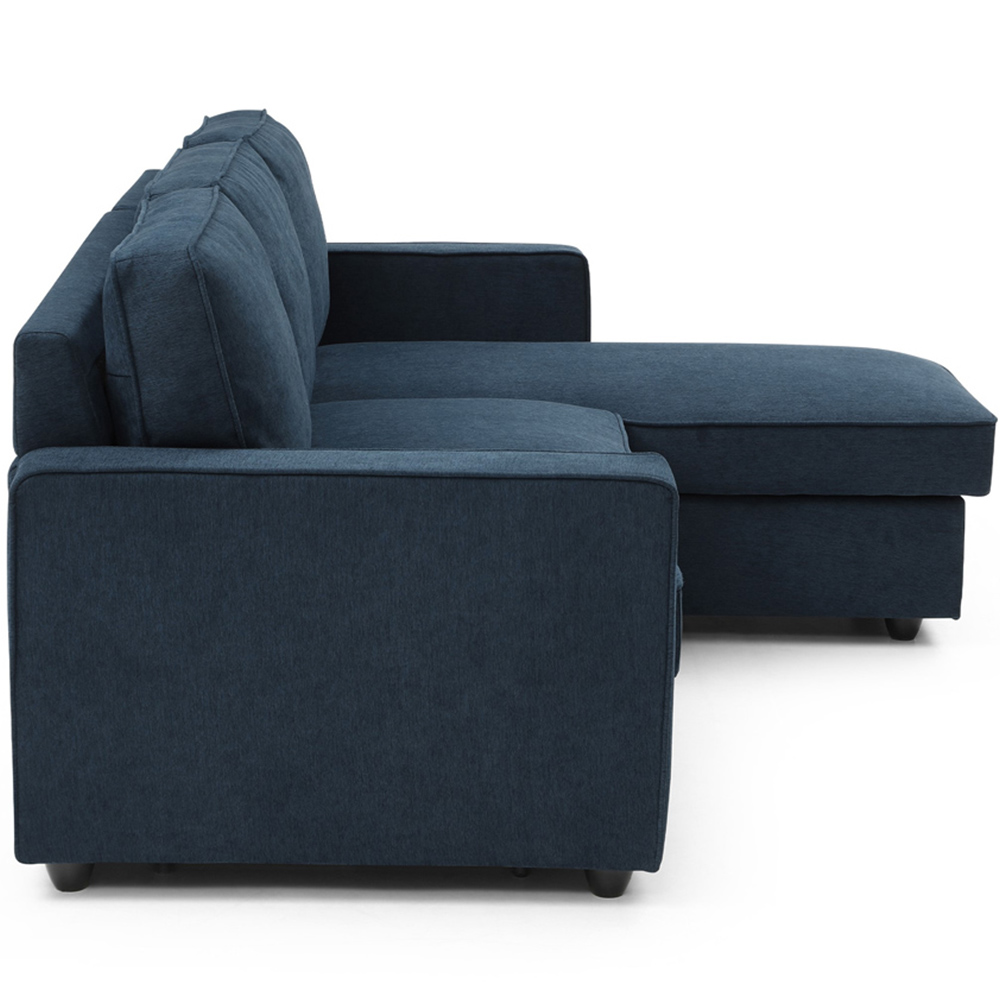 Lucien 3 Seater Blue Corner Sofa Bed Image 6