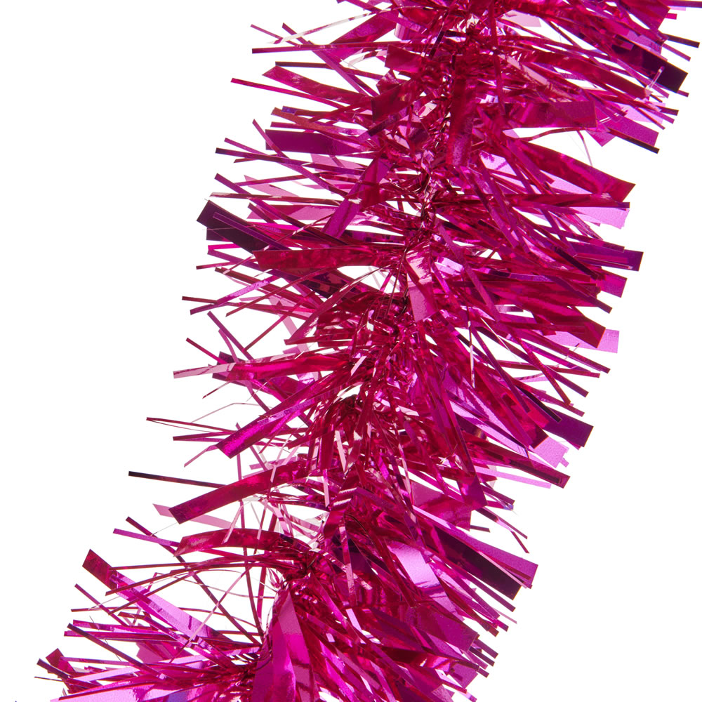 Wilko Bright Pink Christmas Tinsel 2m Wilko