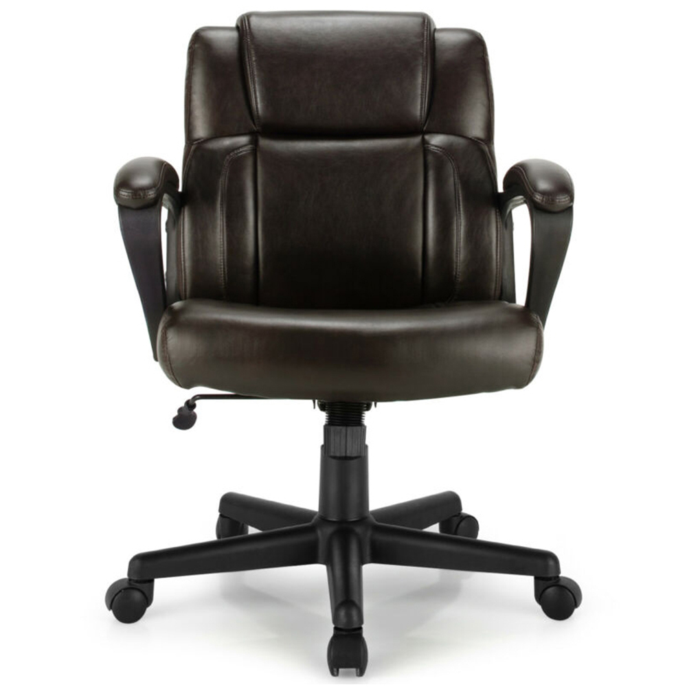 Costway Black PU Leather Office Chair Image 3