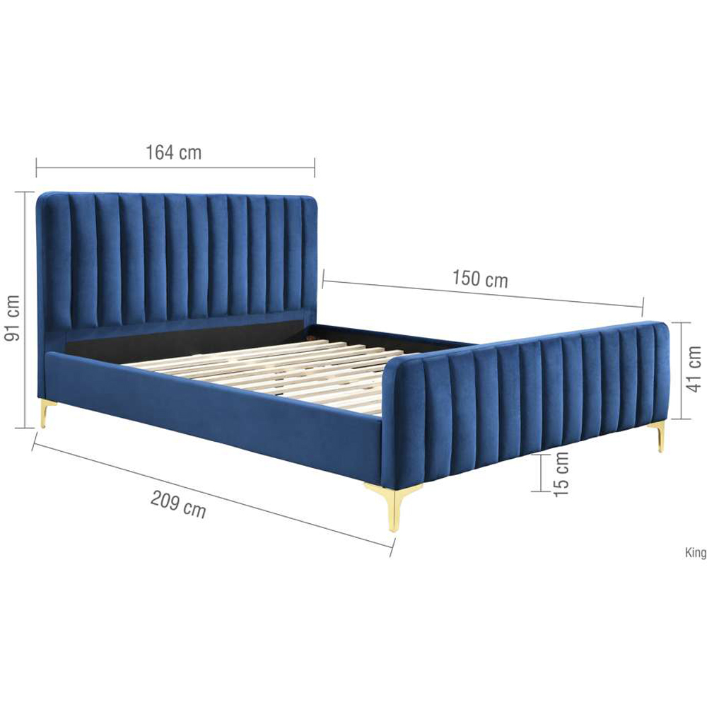 Birlea King Size Midnight Blue Bed Image 8