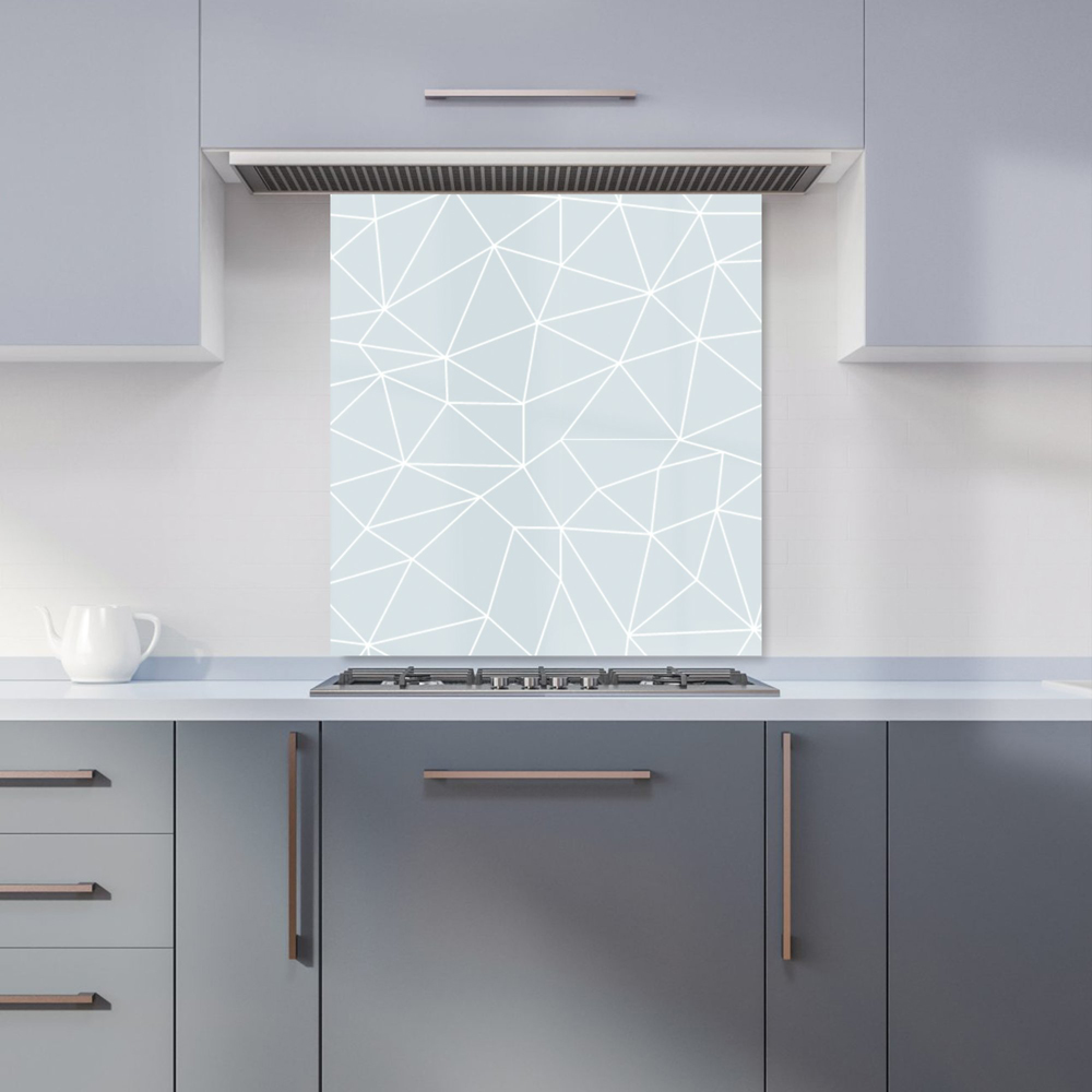 Warren Reed Designer Geometric Triangle Pattern Glass Kitchen Splashback 65 x 70cm Image 1