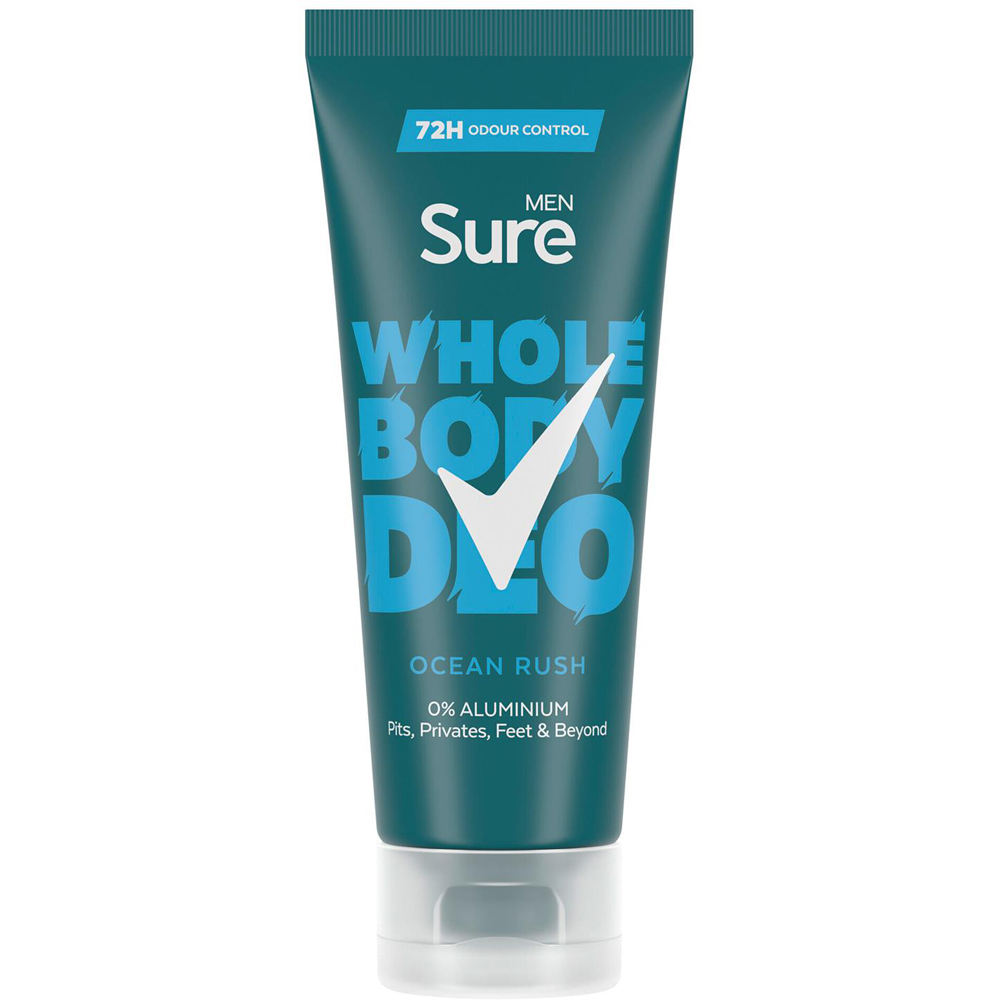 Sure Men 72H Odour Control Whole Body Ocean Rush Deodorant Cream 75ml 6 Pack Image 2