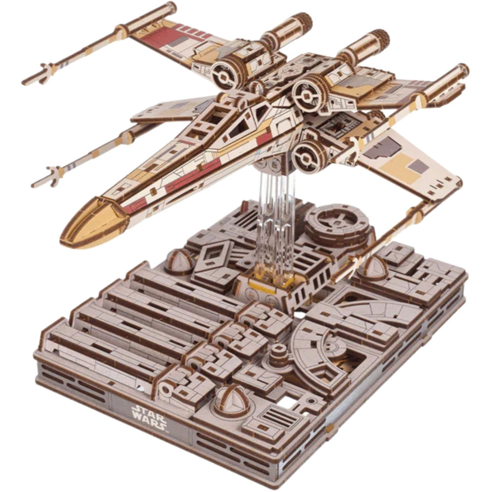 Ugears Star Wars Luke Skywalker X-Wing Starfighter Mechanical Model Image 1